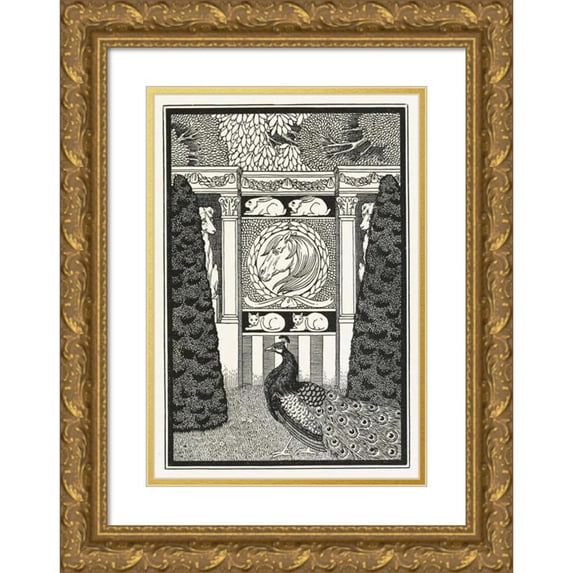 Percy J. Billinghurst 14x18 Gold Ornate Wood Frame and Double Matted Museum Art Print Titled - A Hundred Anecdotes of Animals Pl 100 (1901)