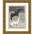 thumbnail image 1 of Percy J. Billinghurst 14x18 Gold Ornate Wood Frame and Double Matted Museum Art Print Titled - The Bat and the Two Weasels (1900), 1 of 4