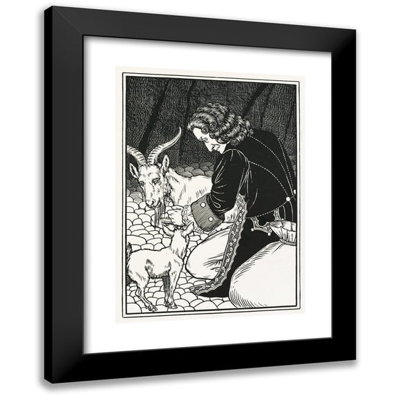 Percy J. Billinghurst 18x24 Black Modern Framed Museum Art Print Titled - A Hundred Anecdotes of Animals Pl 044 (1901)