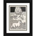 thumbnail image 1 of Percy J. Billinghurst 18x24 Black Ornate Framed Double Matted Museum Art Print Titled: The Heifer, the Goat, and the Sheep (1900), 1 of 5