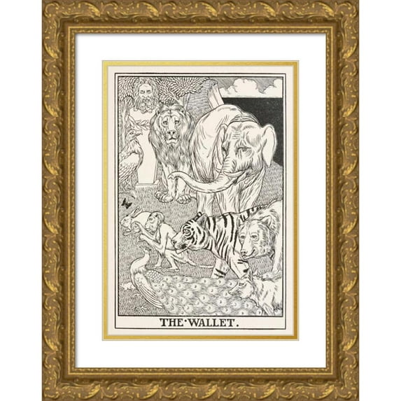Percy J. Billinghurst 18x24 Gold Ornate Framed and Double Matted Museum Art Print Titled - The Wallet (1900)