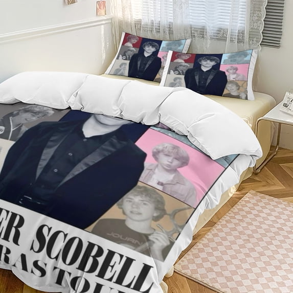 Percy Jack-so 3 Piece Comforter Bedding 1 Set Super Soft Quilt Cover with 64 Pillowcases Funny Merch Movie Fans Gifts for Girls Boys Kids Adults 86"×70"