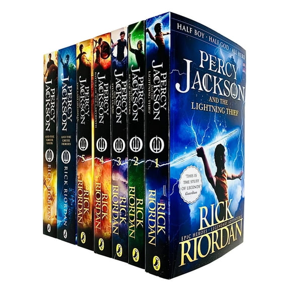 Percy Jackson Collection 7 Books Set (Lightning Thief, Sea of Monsters, Titan's Curse, Battle of the Labyrinth, Last Olympian) (Paperback)