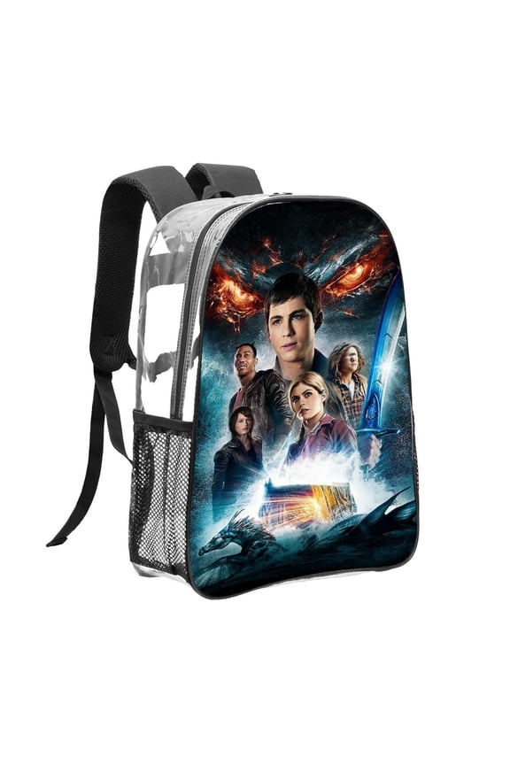 Percy Jackson Pattern Transparent Backpack Lightweight And fashionable Showcasing Personality And Leading The Trend