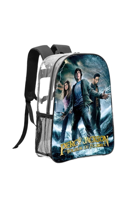 Percy Jackson Pattern Transparent Backpack Lightweight And fashionable Showcasing Personality And Leading The Trend