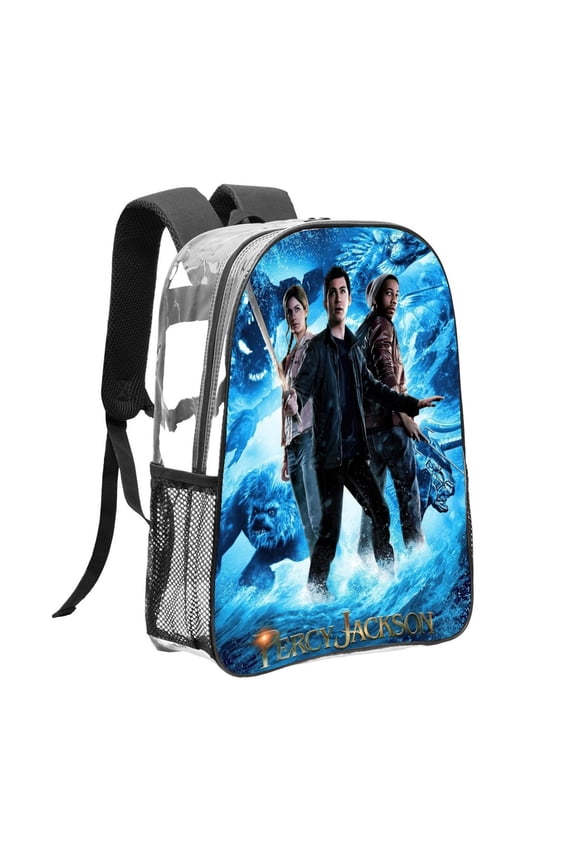 Percy Jackson Pattern Transparent Backpack Lightweight And fashionable Showcasing Personality And Leading The Trend