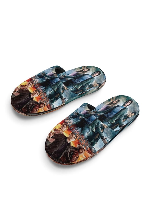 Percy Jack-so Slippers for Boys Girls Cotton Home Slippers Soft Fleece for Indoor Outdoor