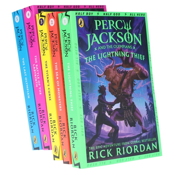 Percy Jackson & The Olympians Series By Rick Riordan 5 Books - Ages 9+ - PB