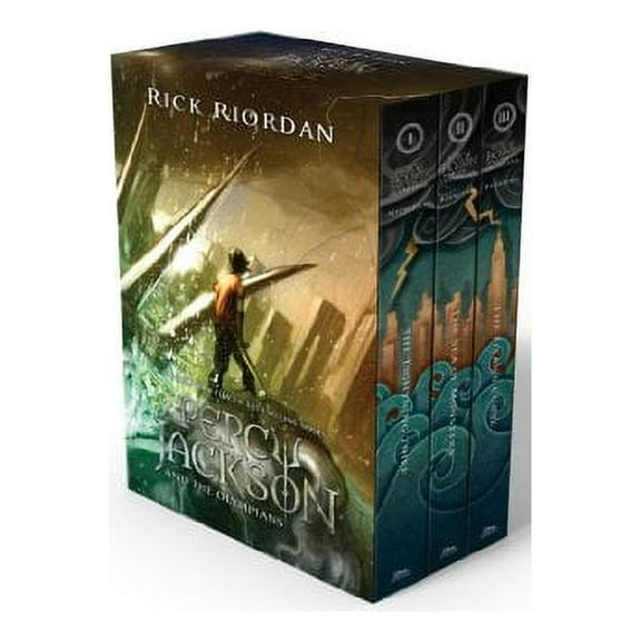 Pre-Owned Percy Jackson and the Olympians 3 Book Paperback Boxed Set with new covers (Percy Jackson & the Olympians) (Paperback) 1484721470 9781484721476
