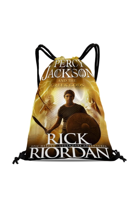 Percy Jackson-theme Drawstring Backpack Sports Gym Bag Water Resistant String Bag Cinch Bag12"X16"30X40cm