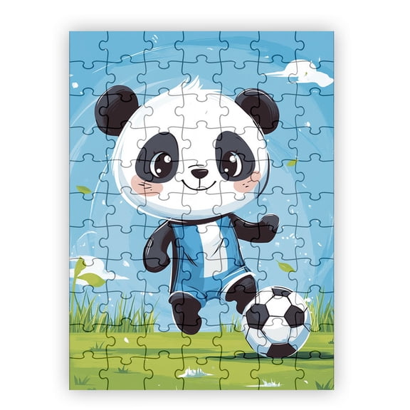 Percy the Powerhouse Panda Jigsaw Puzzle by Dancing Littles Jungle - 88 Pieces