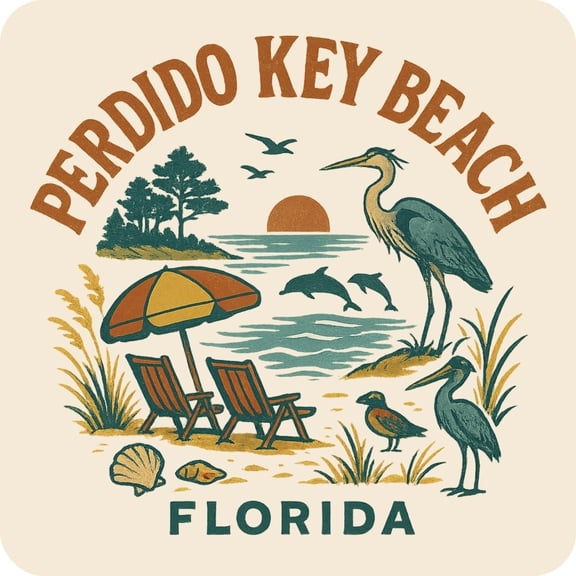 Perdido Key Beach Florida Keepsakes Souvenir Vinyl Sticker – Destination Travel Keepsake Collectible (3-Inches Wide)