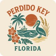 Perdido Key Florida Keepsakes Souvenir Vinyl Sticker   Destination Travel Keepsake Collectible 4-Inches Wide