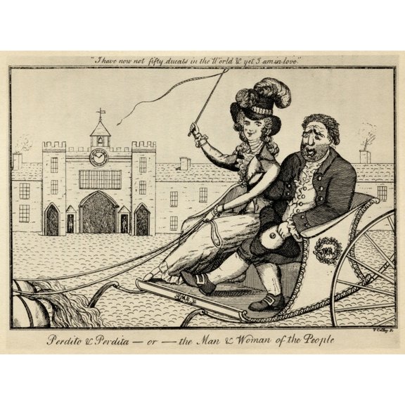 Perdito And Perdita Or The Man And Woman Of The People A Contemporary Satirical Cartoon Concerning Perdito The Prince Of