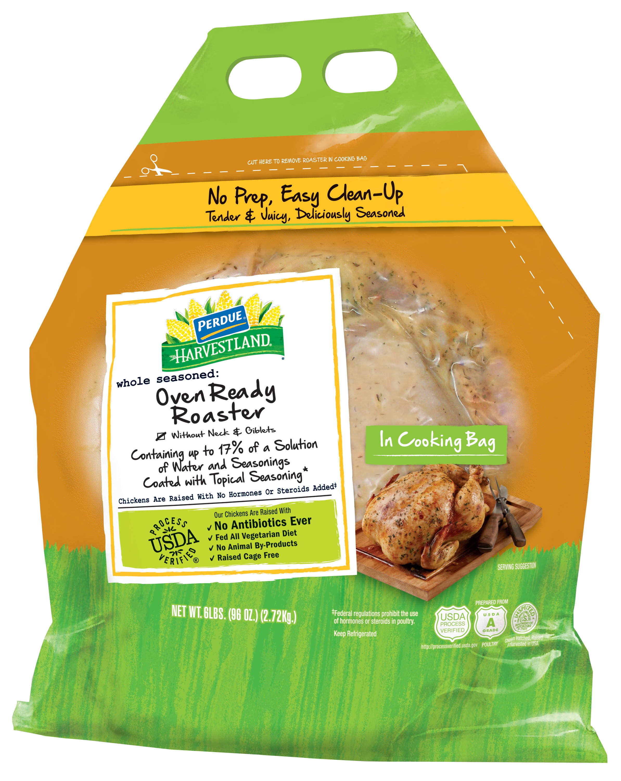 Perdue Harvestland, Oven Ready, Whole Seasoned Roaster Chicken, 16g