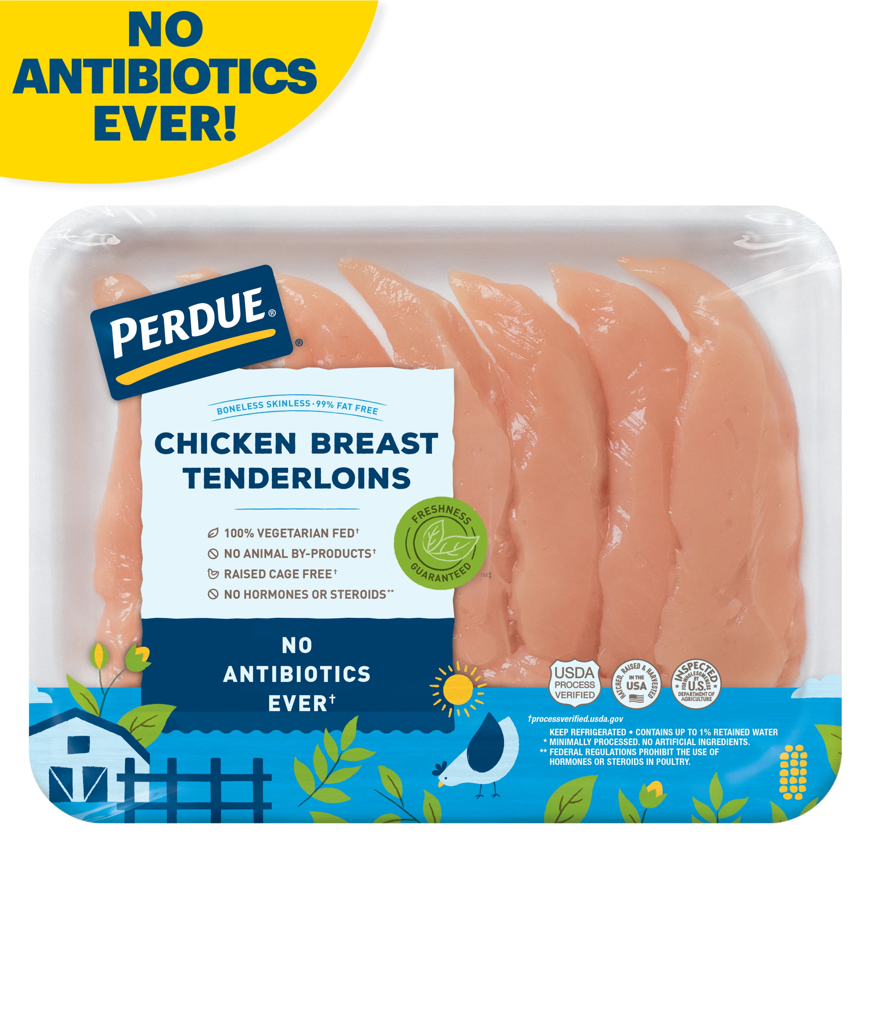 Perdue, No Antibiotics Ever, Chicken Breast Tenderloins, 25g Protein