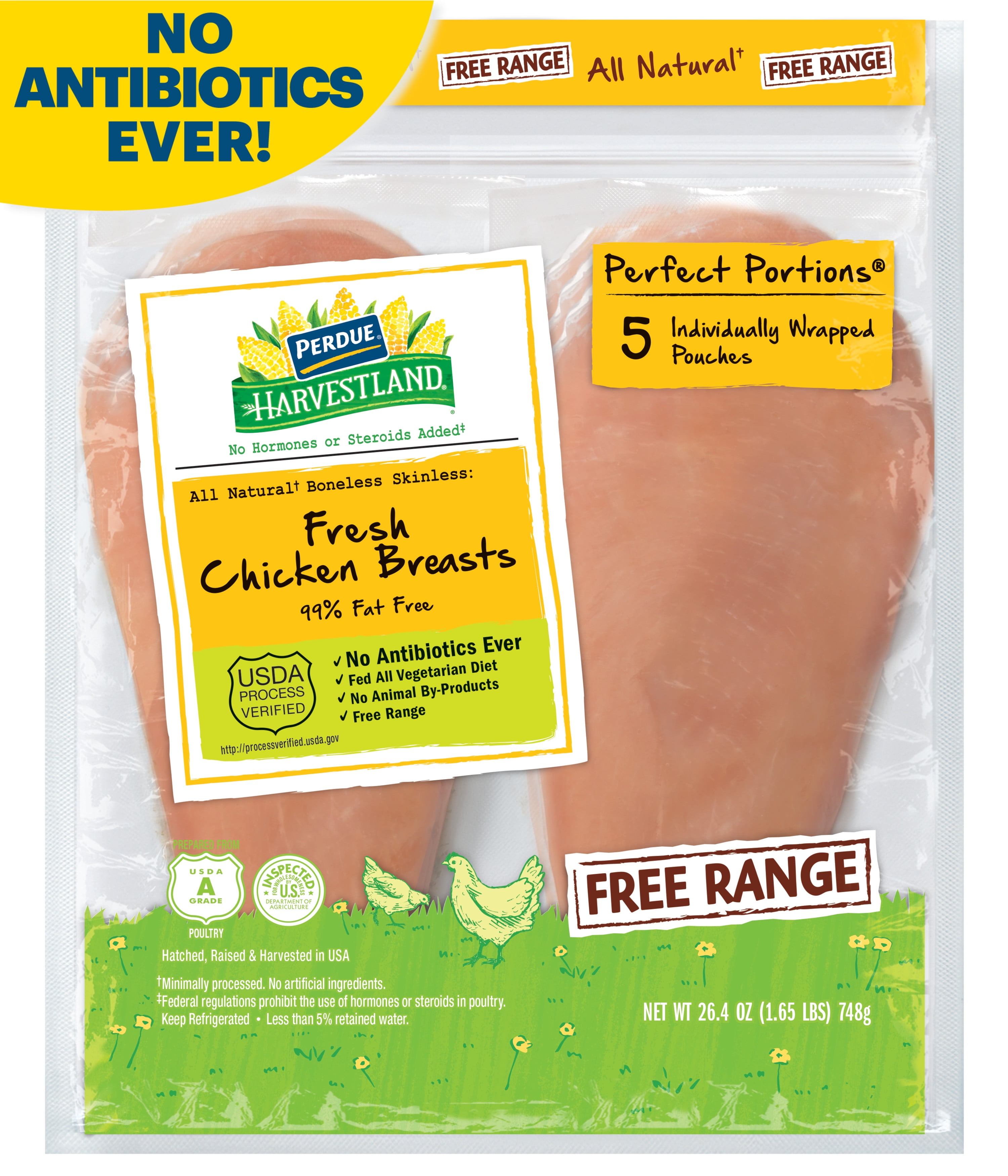 Perdue Perfect Portions, Free Range, Boneless Skinless Chicken Breast