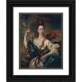 thumbnail image 1 of Pere Crusells 19x24 Black Ornate Framed Double Matted Museum Art Print Titled: Portrait of a Woman with Attributes of Diana (1725), 1 of 5
