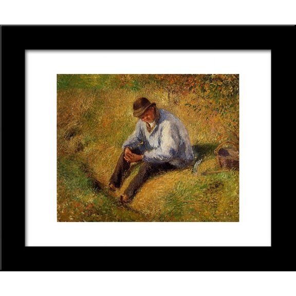 Pere Melon Resting 20x24 Framed Art Print by Pissarro, Camille