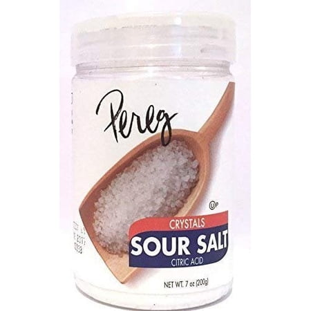 Pereg Crystals Sour Salt Citric Acid Kosher For Passover 7 Oz. Pack Of 3