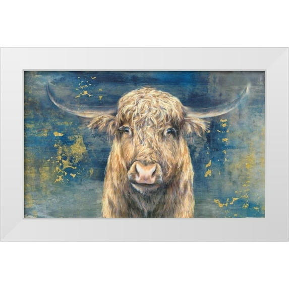 Peregojina, Dina 14x10 White Modern Wood Framed Museum Art Print Titled - Highland Taurus