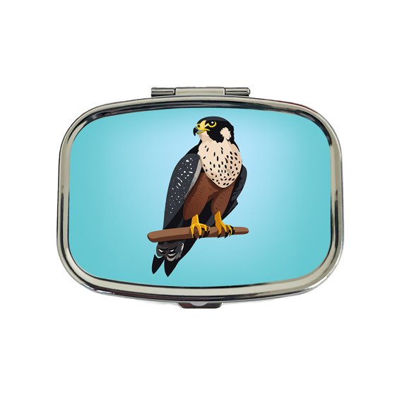 Peregrine Falcon Bird Small Travel Handbag Pill Box Case