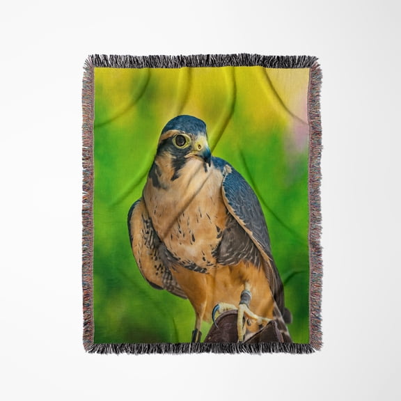 Peregrine Falcon., Woven Blanket