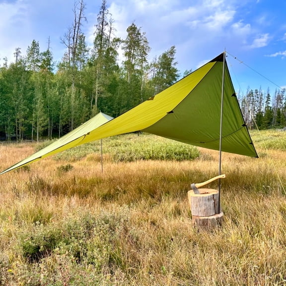 Peregrine Spanner Tarp Combo, Extremely Versitile, Shade, Wind Cover, Shelter, Tent Footprint, 9.8', Includes Poles