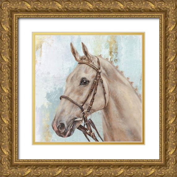Perejogina, Dina 12x12 Gold Ornate Wood Framed with Double Matting Museum Art Print Titled - Show Horse