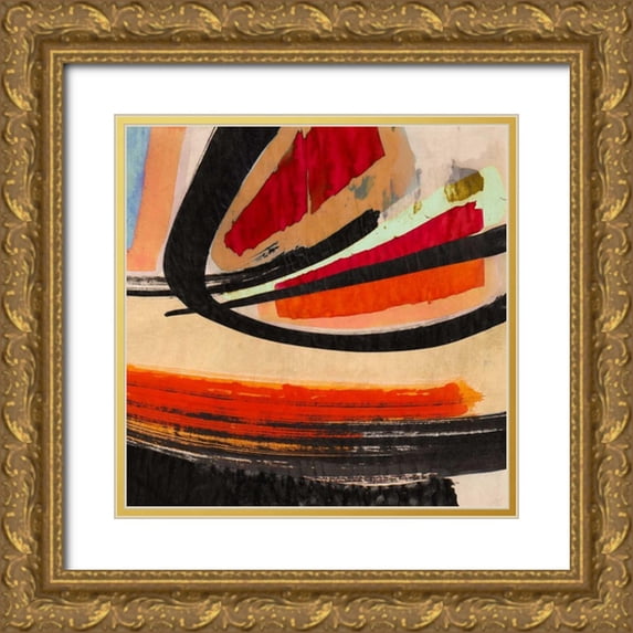 Perelli, Teo Vals 12x12 Gold Ornate Wood Framed with Double Matting Museum Art Print Titled - In the Sun II