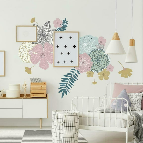 Perennial Blooms Peel and Stick Giant Wall Decals