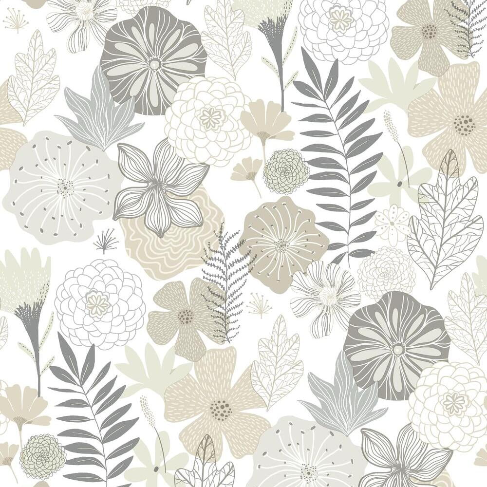 Perennial Blooms Peel and Stick Wallpaper