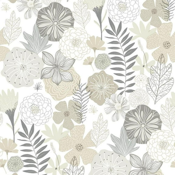 Perennial Blooms Peel and Stick Wallpaper