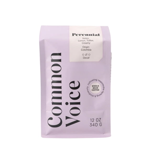 Perennial Decaf Common Voice Coffee - Roasted by 8th & Roast Coffee Co. - Whole Bean Coffee - 2lb Bag
