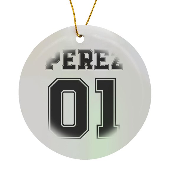 3drose, Perez 01 Hispanic Latino Surname Last Name, Circle Porcelain Ornament