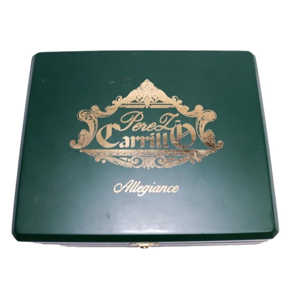 Perez Carrillo Allegiance Wingman Empty Wood Cigar Box 9.5" x 8" x 2"