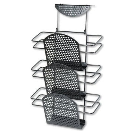 Perf-Ect Partition Additions Three-Pocket Organizer 12 1/2 x 21 3/8, Black