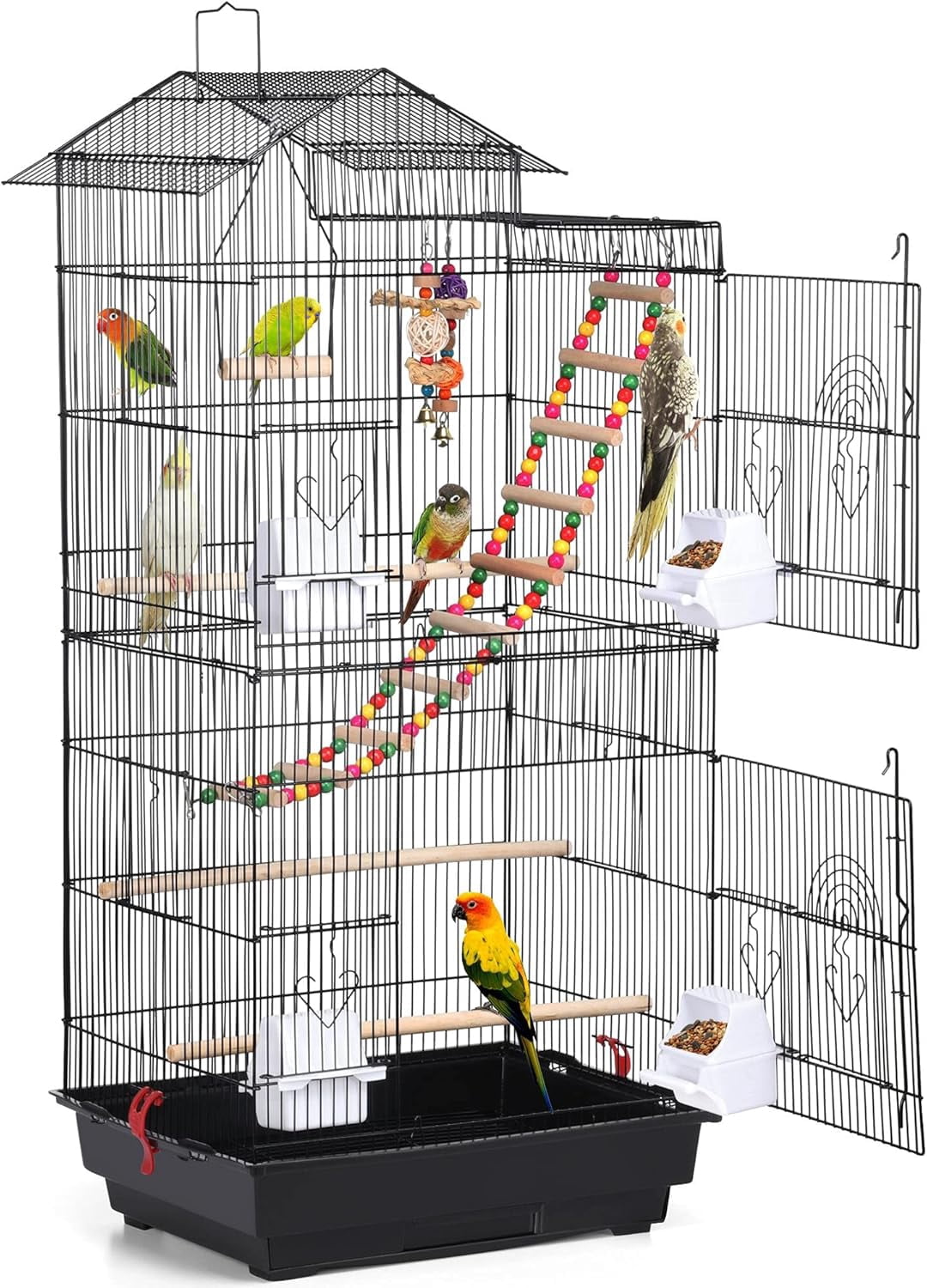 Perfactly 39-inch Roof Top Large Flight Parrot Bird Cage for Small ...
