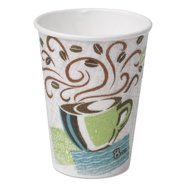 Dixie Perfectouch Insulated Paper Hot Cups 16 Oz - Coffee Haze Design, 1000 Count Box