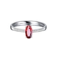 thumbnail image 1 of Perfect 1.25 Carat Oval cut Ruby and Diamond Engagement Ring in 14k White Gold affordable ruby & diamond engagement ring, 1 of 2