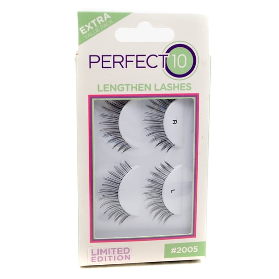 Perfect 10 Lengthen Lashes Limited Edition: 4 Strip Lashes, Adhesive Included