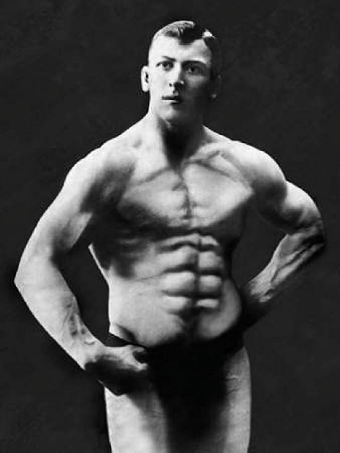 Perfect Abs Canvas Art - Vintage Muscle Men (18 x 24)