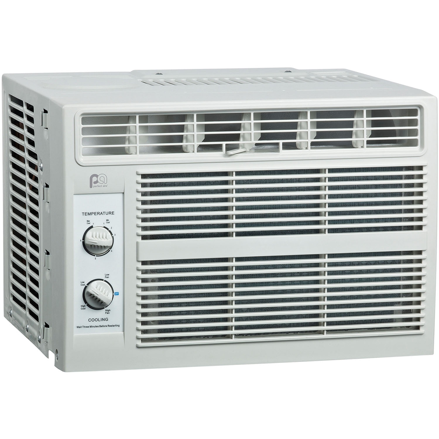 Perfect Aire 5000 BTU White Window Air Conditioner with Manual Controls