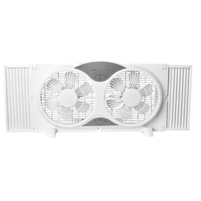 Perfect Aire 9 in. H 3 speed Electronically Reversible Twin Window Fan ...