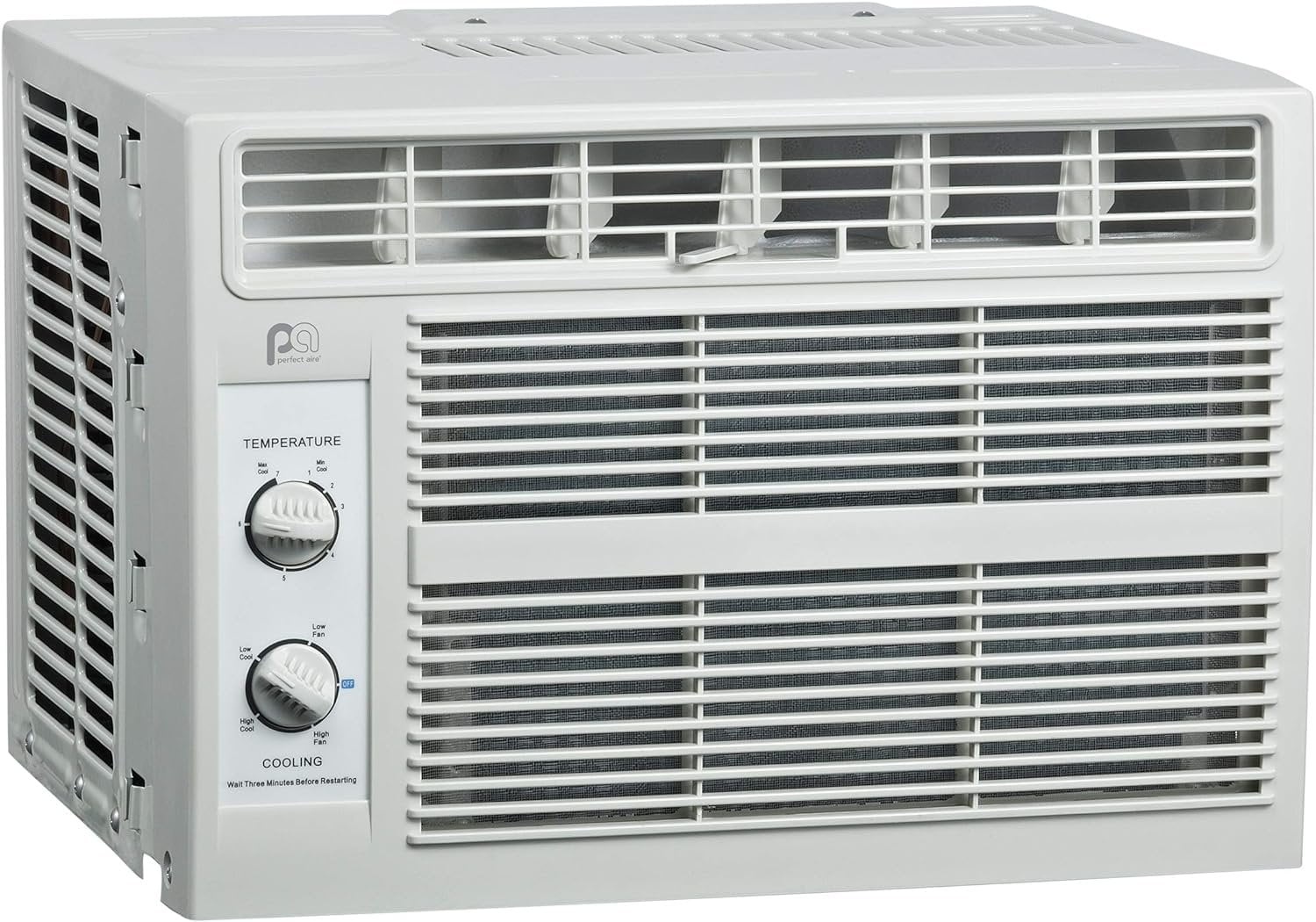 Perfect Aire 5000 BTU White Window Air Conditioner with Manual Controls