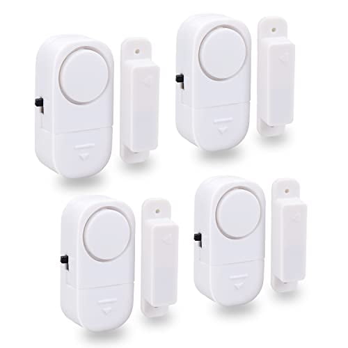 Perfect Alarm,Personal Security System to Keep You and Your Family Safe,Great for Doors,Medicine Cabinets,Gates,Windows,and More,Easy to Install No Wires or Tools Required (4 Pack)