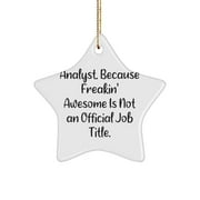 Perfect Analyst Star Ornament, Analyst. Because Freakin Awesome is Not, Epic Christmas Ornament for Colleagues from Coworkers, Analyst Birthday Gift Ideas, Analyst Birthday Present, Analyst Happy