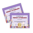 thumbnail image 1 of Perfect Attendance Certificate Award  50 pk 8.5x11 Best Goal Participation Graduation Diploma Elementary Middle School Paper Superlatives, 1 of 5
