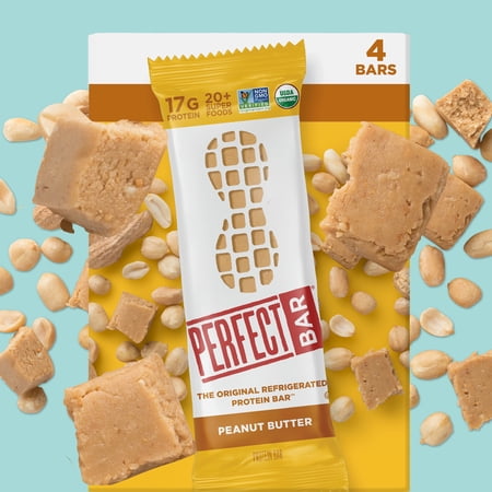 Perfect Bar Gluten-Free Peanut Butter Refrigerated Protein Bar, Organic, 4 count, 2.5 oz