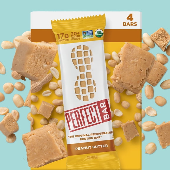 Perfect Bar Gluten-Free Peanut Butter Refrigerated Protein Bar, Organic, 4 count, 2.5 oz